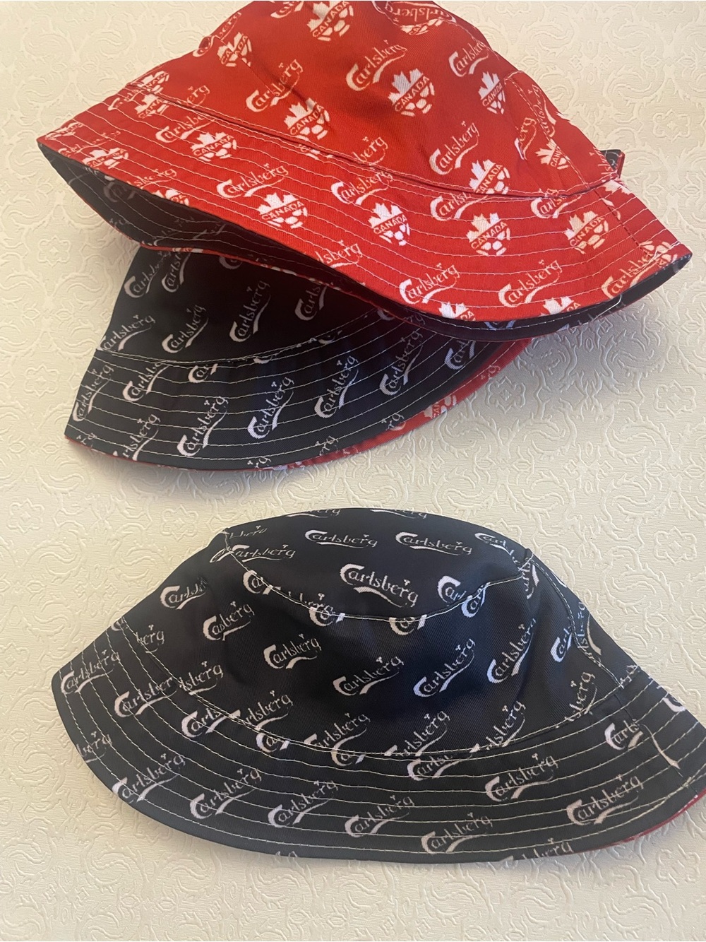Carlsberg Reversible Bucket Hat - Red & Black